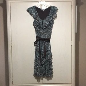 Camouflage printed lined dress